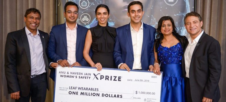 Anu & Naveen Jain Announce Leaf Wearables as the Grand Prize Winner in the $1m Women’s Safety XPRIZE